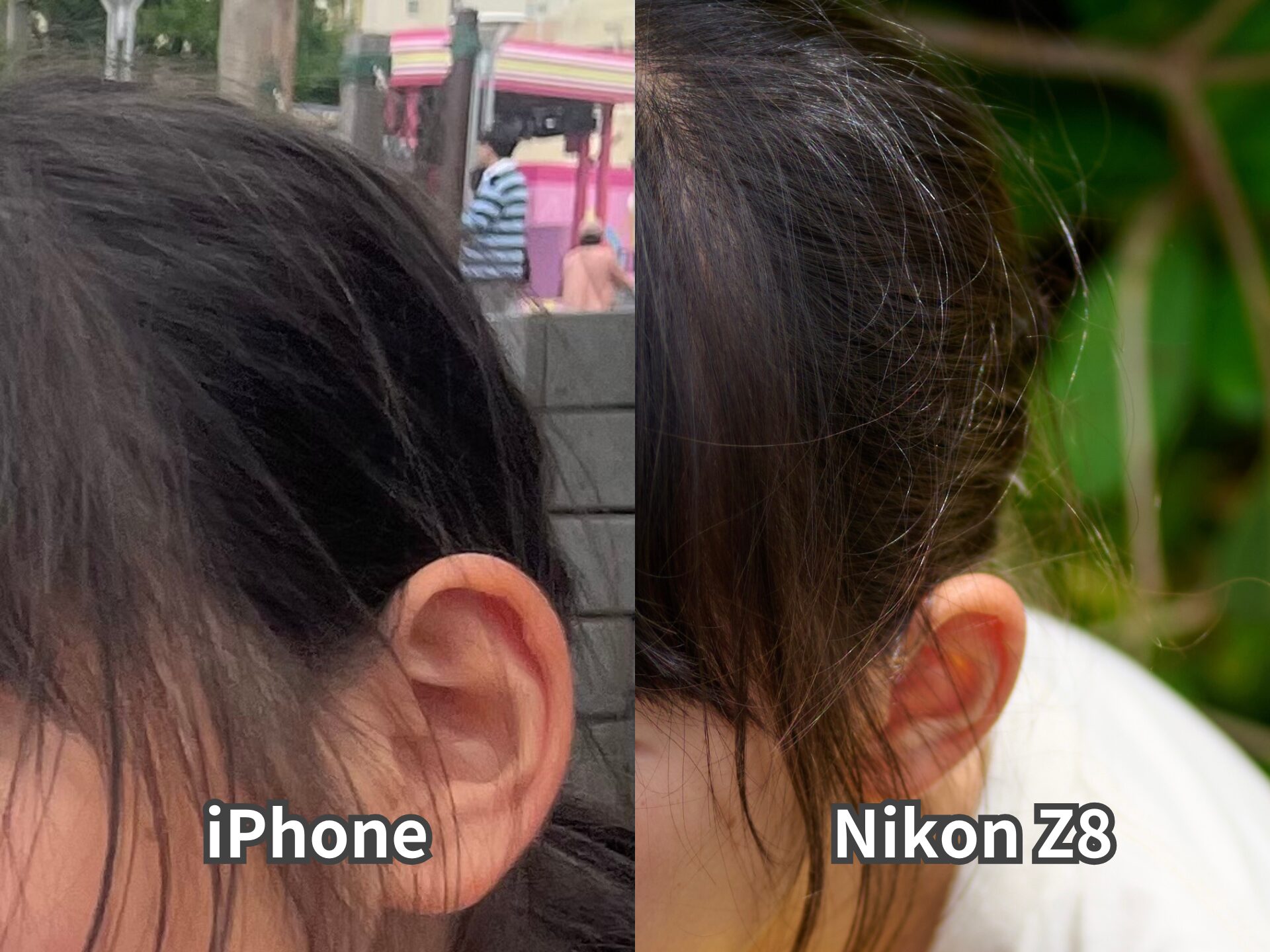 髪の毛の質感がまるで違うのがわかります